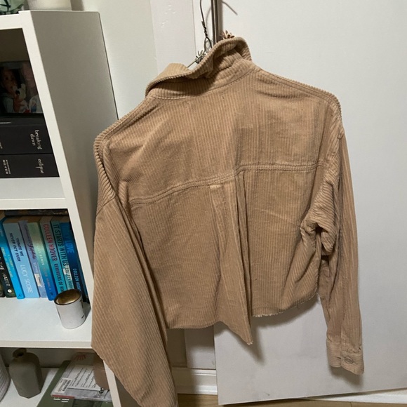 Corduroy cropped shacket - Picture 3 of 3